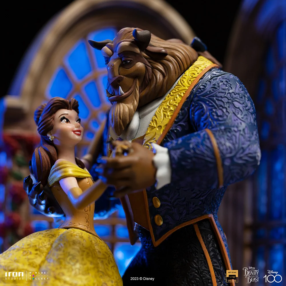 Statue Beauty and The Beast Deluxe  Disney 100th  Beauty and The Beast  Art Scale 1/10  Iron Studios - Image 11