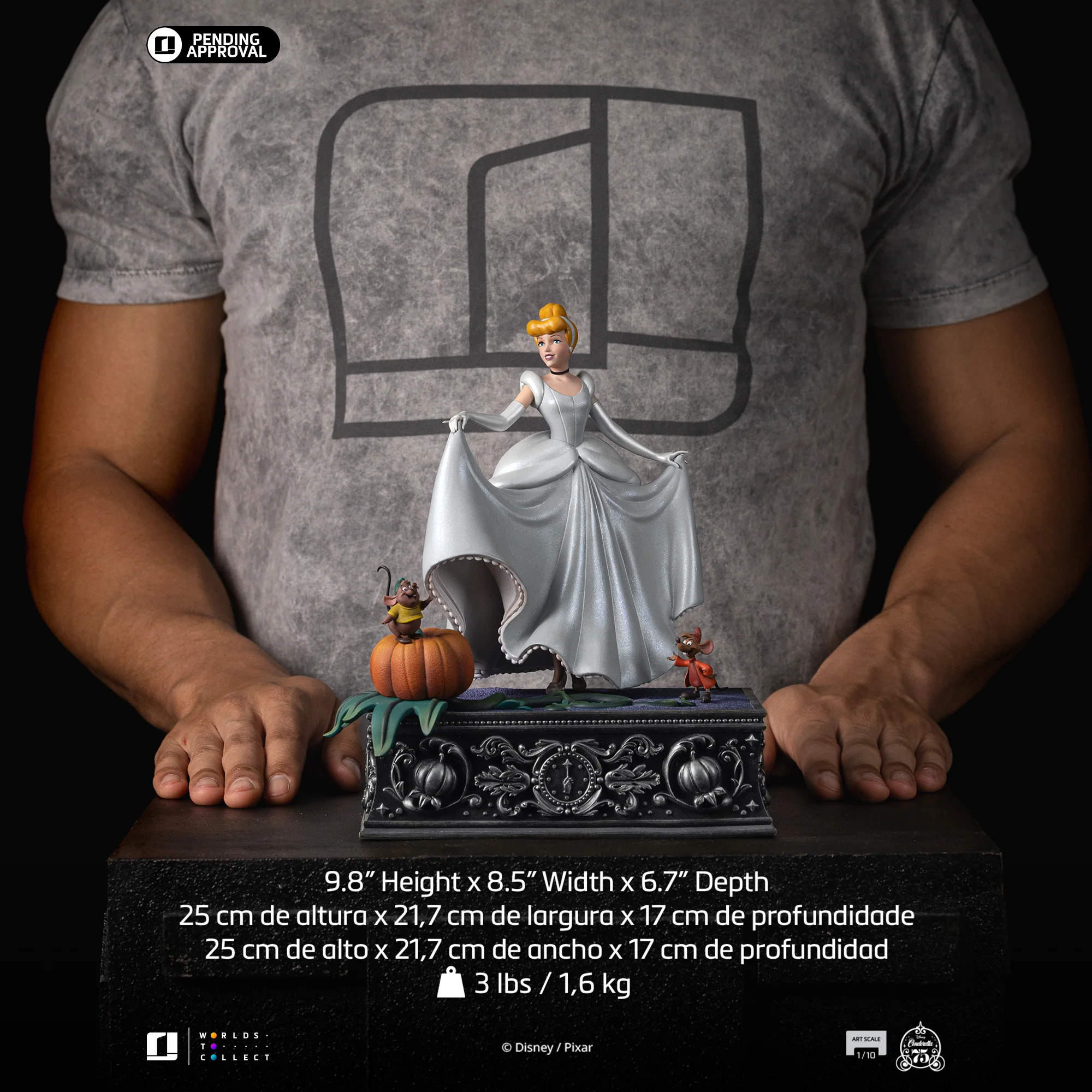 Digital Pre-Order - Statue Cinderella (75th Year Anniversary Version) - Disney Classics - Art Scale 1/10 - Iron Studios - Image 8