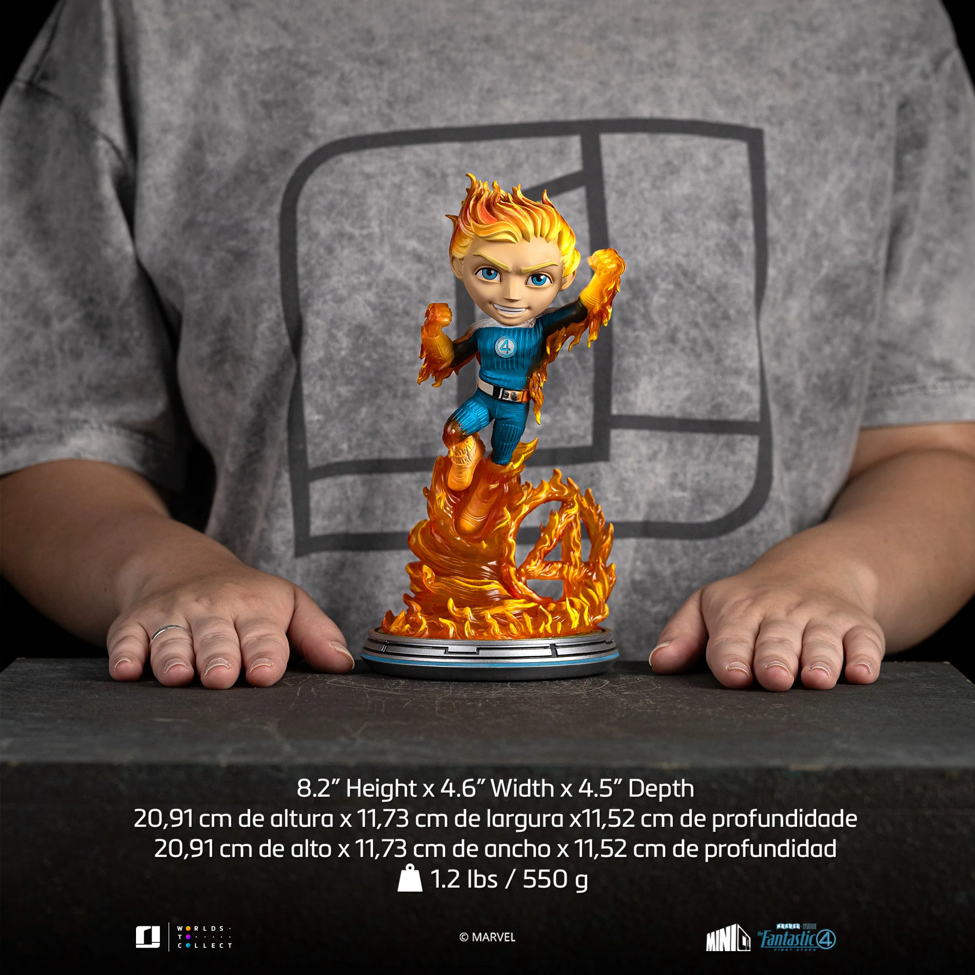 Human Torch (Blue Suit version) The Fantastic Four: First Steps Minico Iron Studios - Image 6
