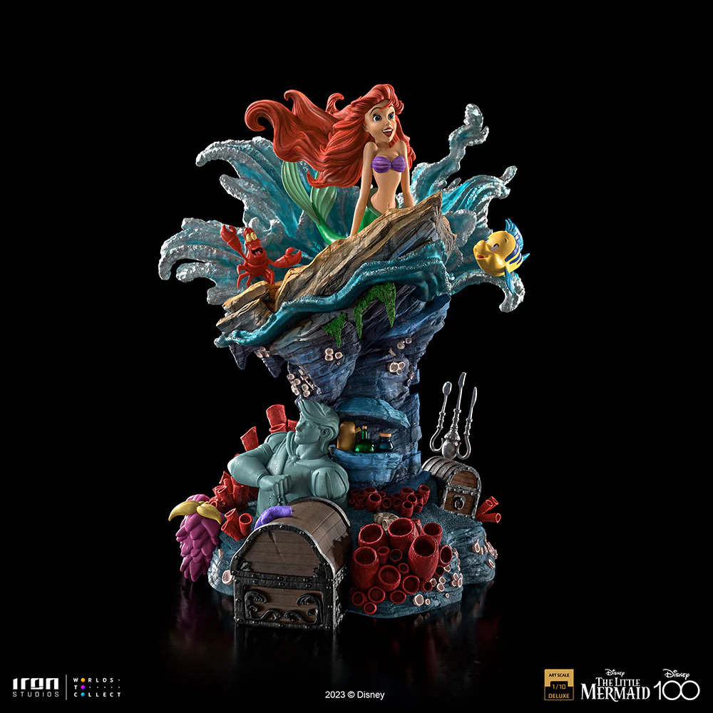 Statue Little Mermaid Deluxe  Disney 100th  Little Mermaid  Art Scale 1/10  Iron Studios - Image 3