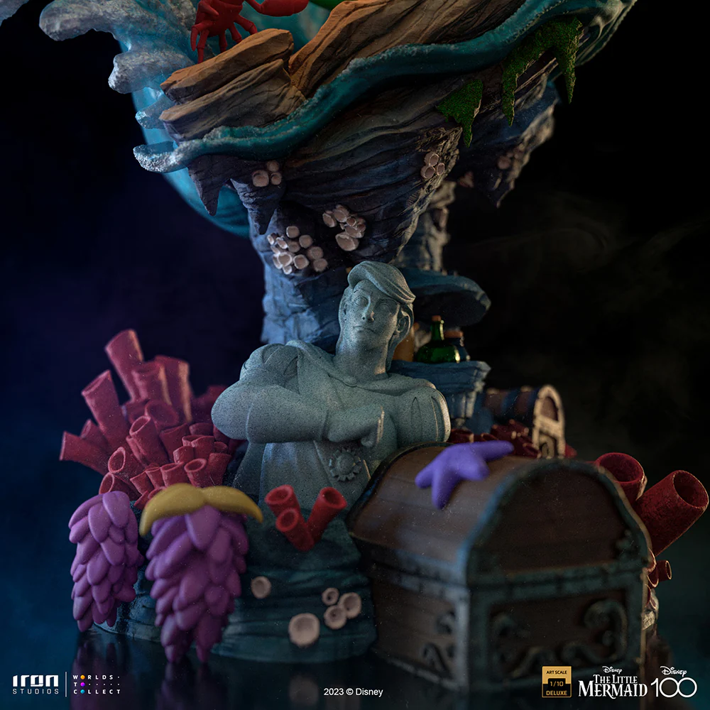 Statue Little Mermaid Deluxe  Disney 100th  Little Mermaid  Art Scale 1/10  Iron Studios - Image 8