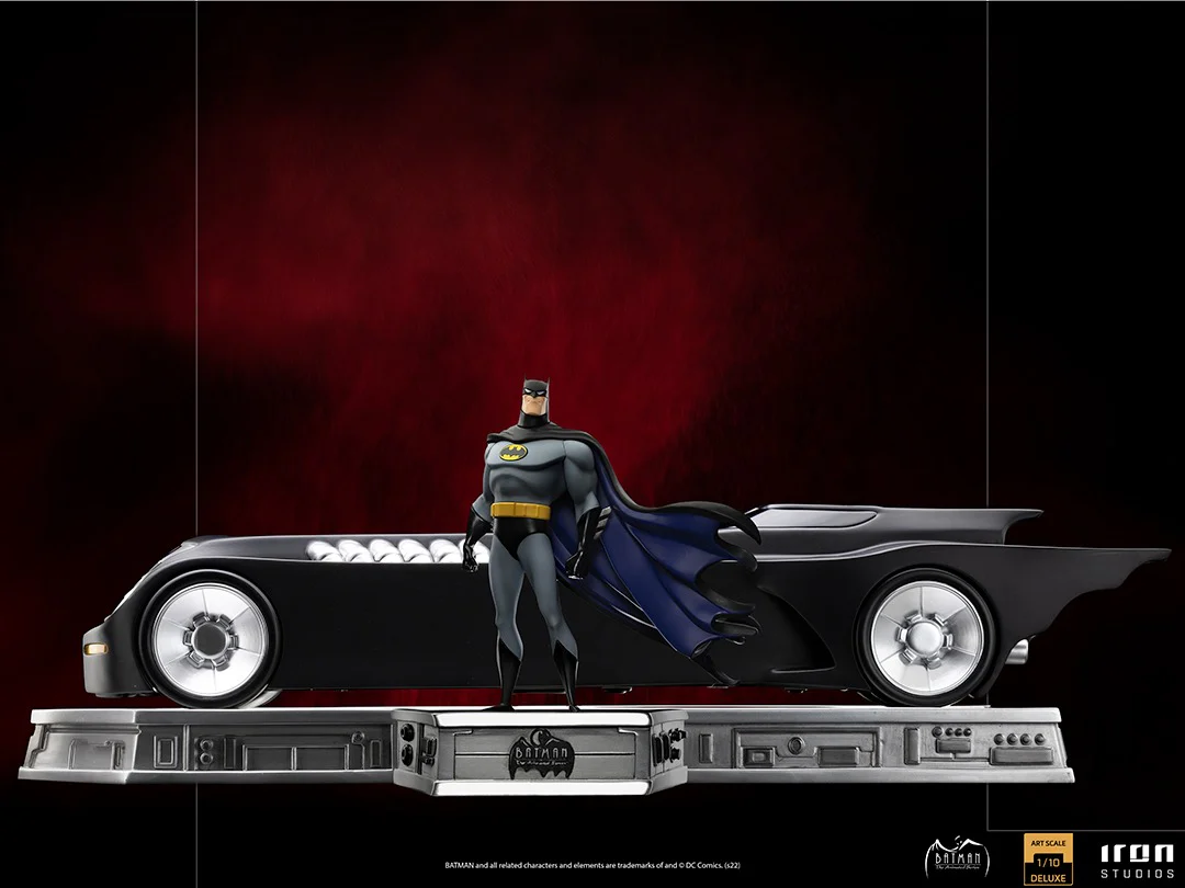 Batman and Batmobile Deluxe - Batman Animated Series - Art Scale 1/10 - Iron Studios - Image 3