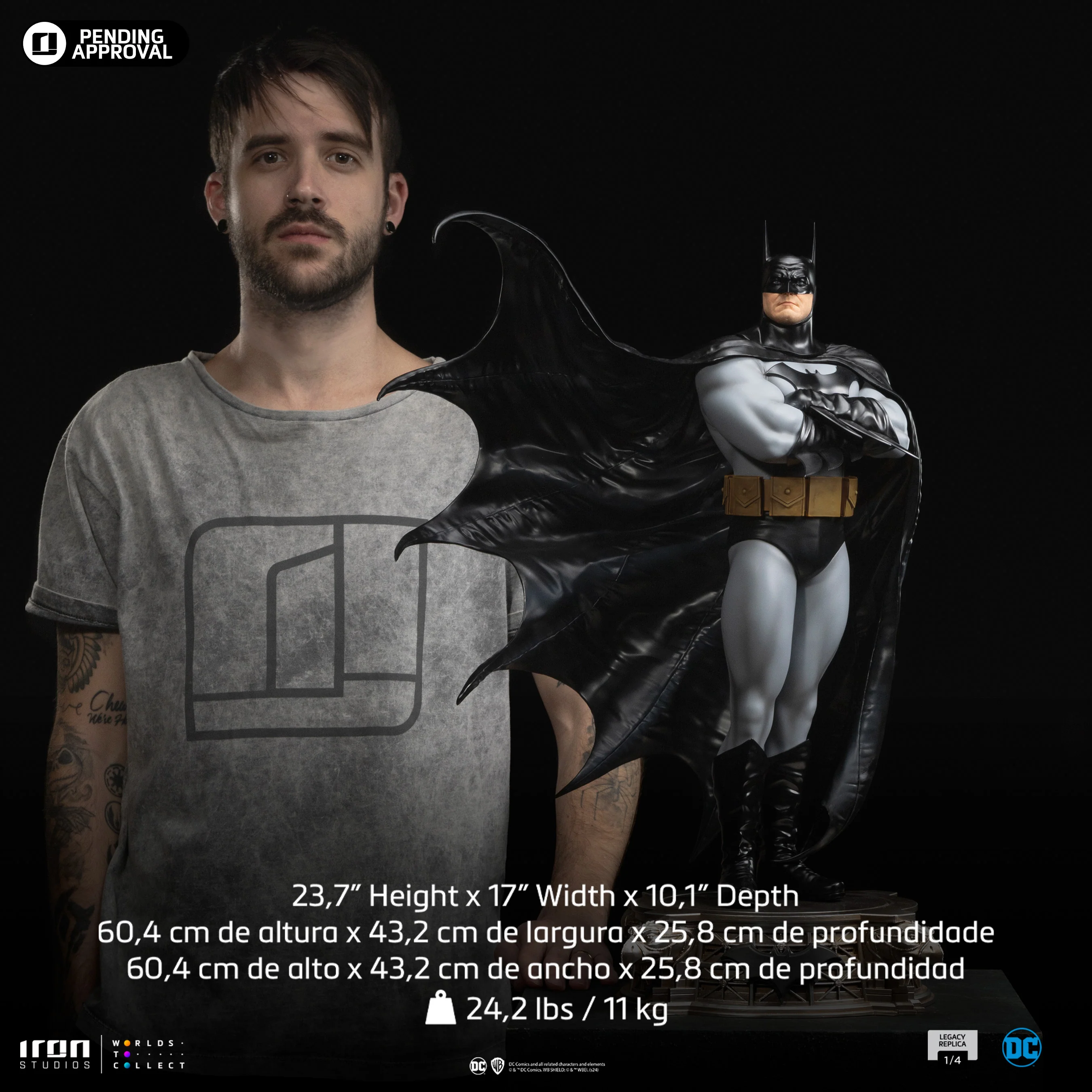 Batman - DC Trinity - Legacy Replica 1/4 - Iron Studios - Image 8