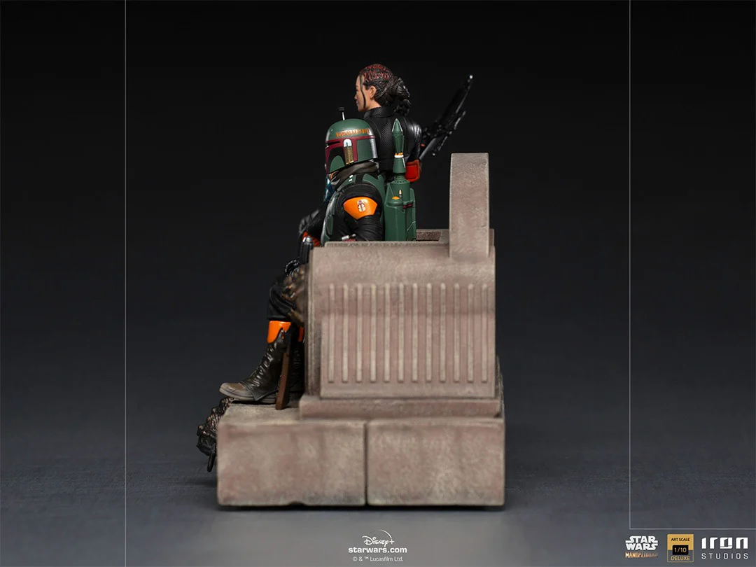 Boba Fett and Fennec Shand on Throne Deluxe - Star Wars: The Mandalorian - Art Scale 1/10 - Iron Studios - Image 5