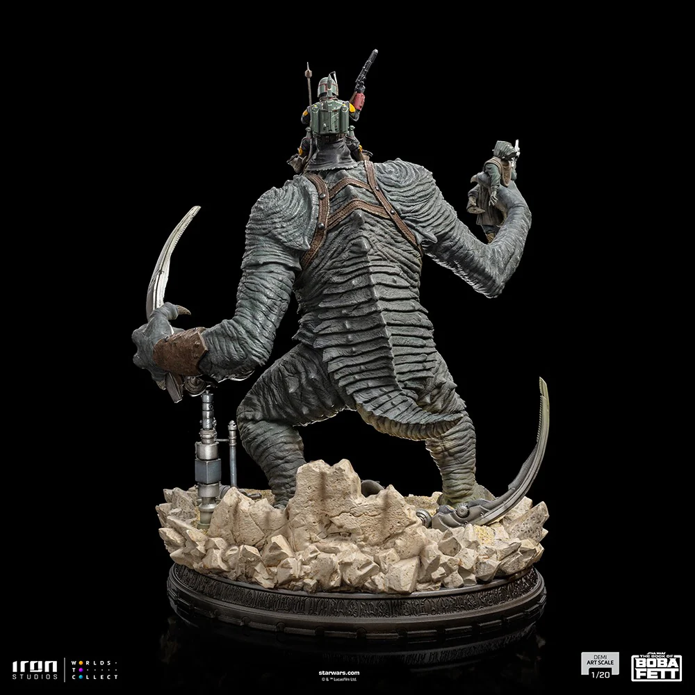 Boba Fett and Rancor - Star Wars: The Book of Boba Fett - Demi Art Scale 1/20 - Iron Studios - Image 5