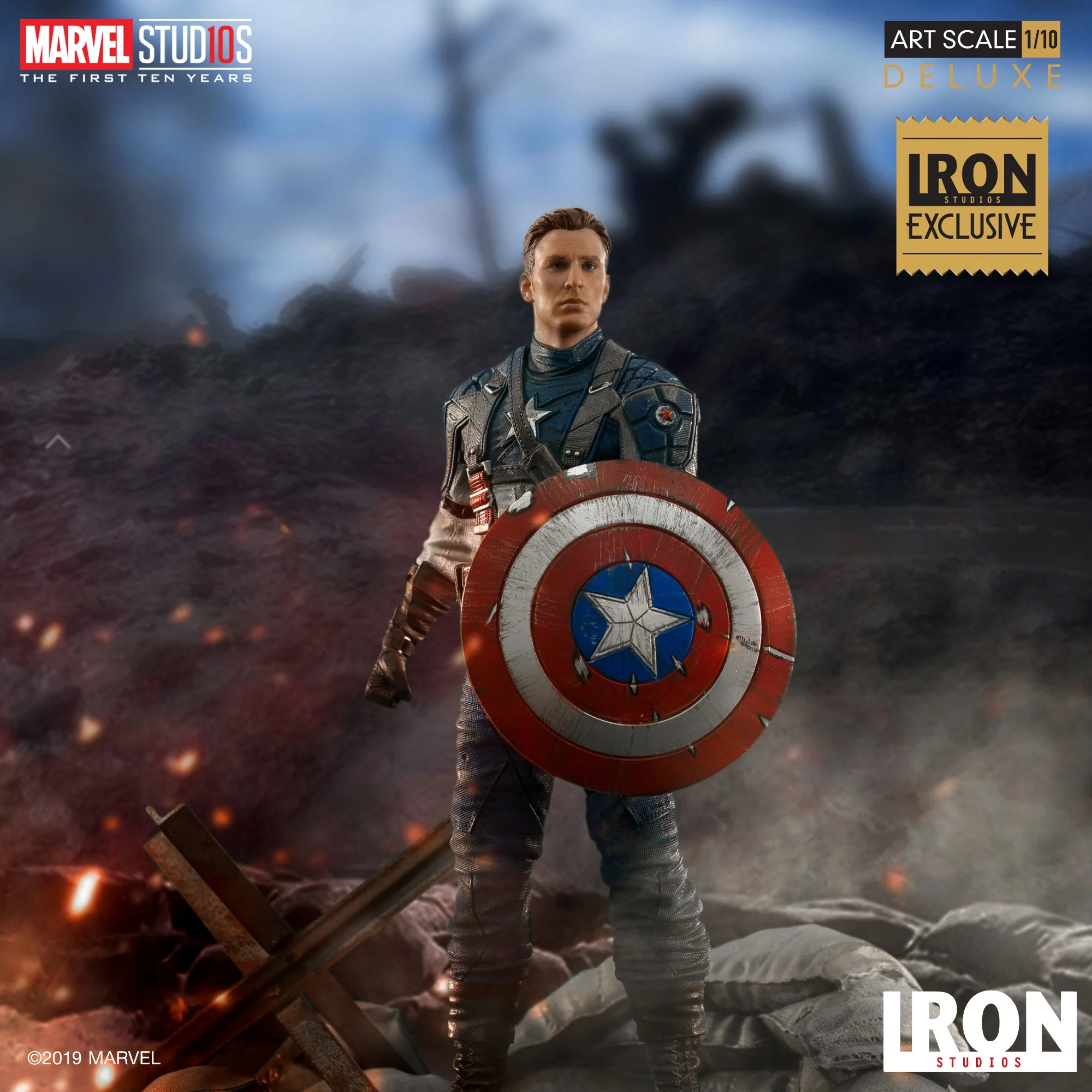Statue Captain America - MCU 10 Years - Marvel - Art Scale 1/10 - Iron Studios - Image 4