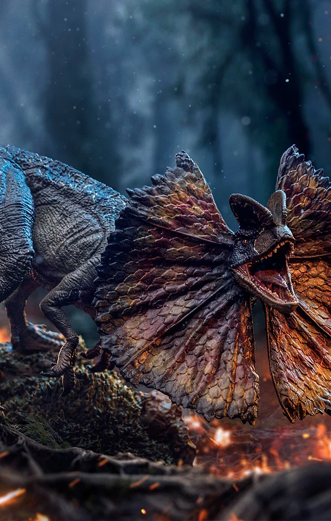 Dilophosaurus - Jurassic World - Art Scale 1/10 - Iron Studios