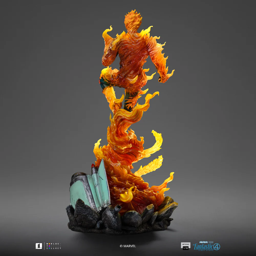 Statue Human Torch (Blue Suit Variant) - Fantastic Four - Art Scale 1/10 - Iron Studios - Image 2
