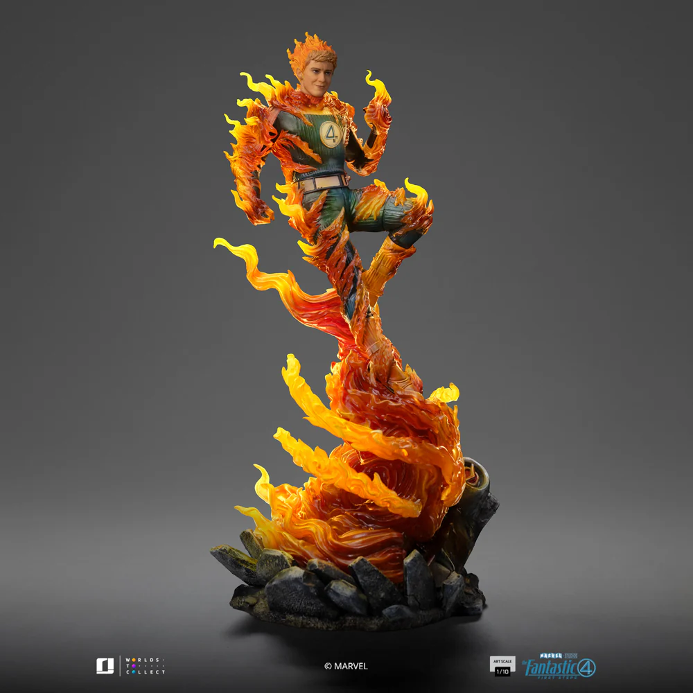 Statue Human Torch (Blue Suit Variant) - Fantastic Four - Art Scale 1/10 - Iron Studios - Image 3