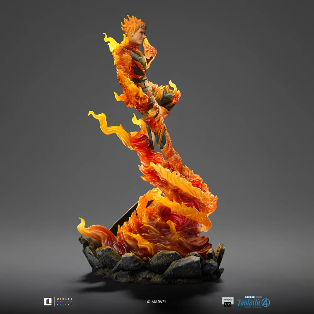 Statue Human Torch (Blue Suit Variant) - Fantastic Four - Art Scale 1/10 - Iron Studios - Image 4