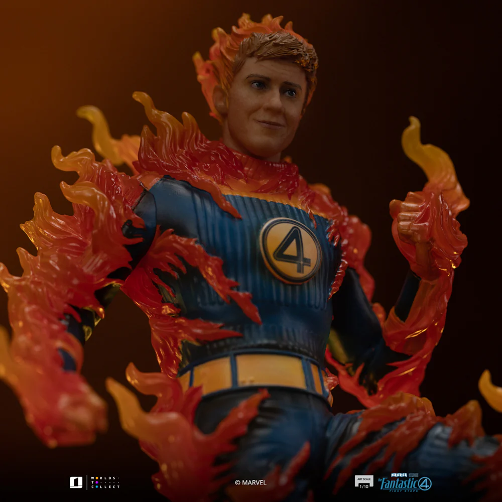 Statue Human Torch (Blue Suit Variant) - Fantastic Four - Art Scale 1/10 - Iron Studios - Image 5