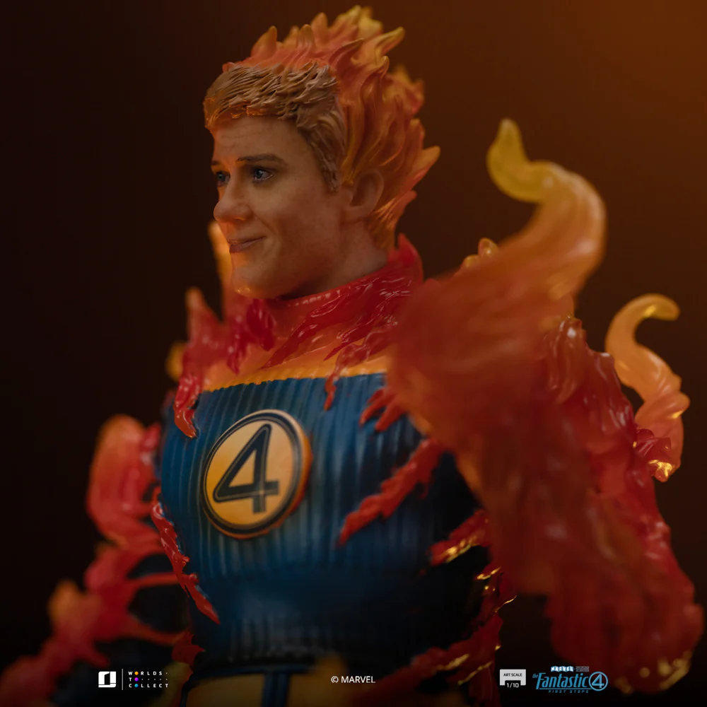 Statue Human Torch (Blue Suit Variant) - Fantastic Four - Art Scale 1/10 - Iron Studios - Image 6