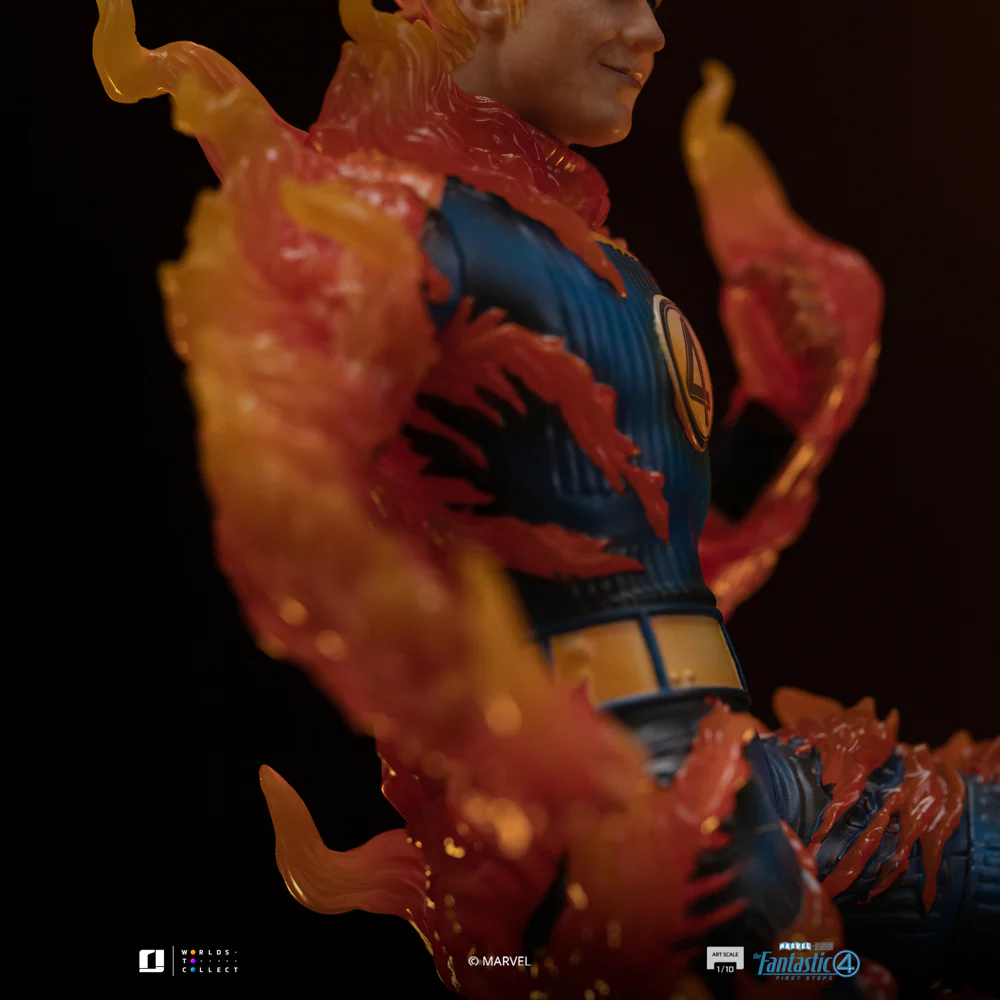 Statue Human Torch (Blue Suit Variant) - Fantastic Four - Art Scale 1/10 - Iron Studios - Image 7