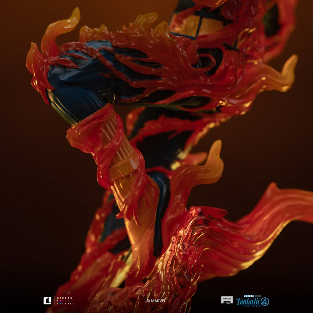 Statue Human Torch (Blue Suit Variant) - Fantastic Four - Art Scale 1/10 - Iron Studios - Image 9