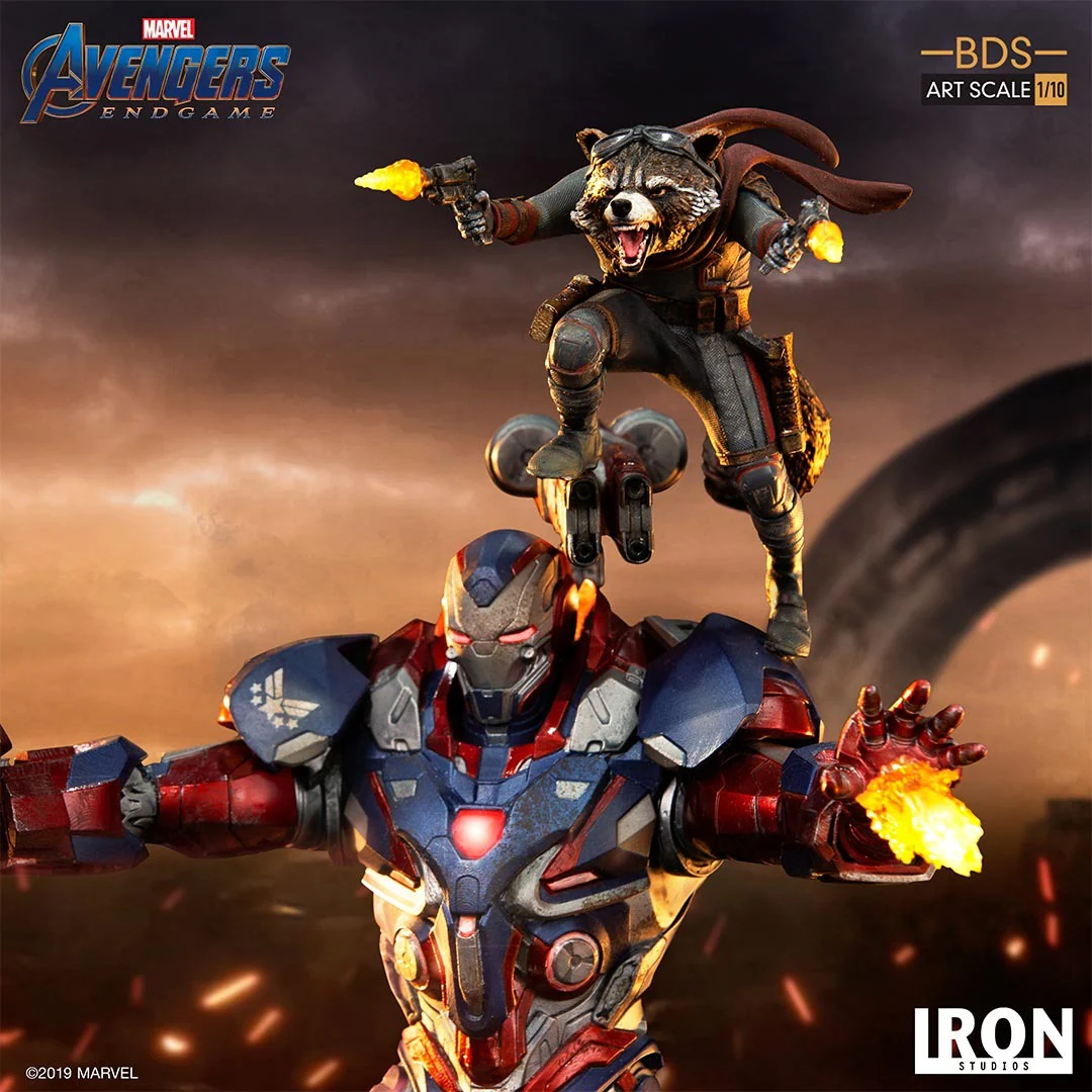 Statue Iron Patriot & Rocket - Avengers: Endgame - Art Scale 1/10 - Iron Studios - Image 4