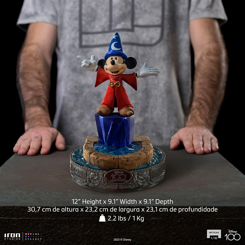 Mickey 100 Years Version - Disney 100th - Fantasia - Art Scale 1/10 - Iron Studios - Image 6