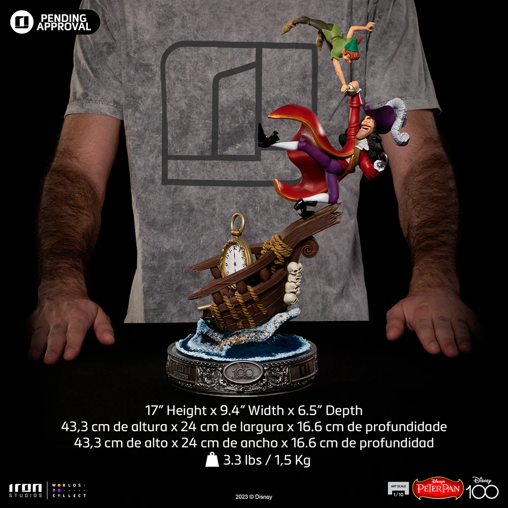Peter Pan vs Hook 100 Years Version Disney 100th Peter Pan Art Scale 1/10 Iron Studios - Image 6