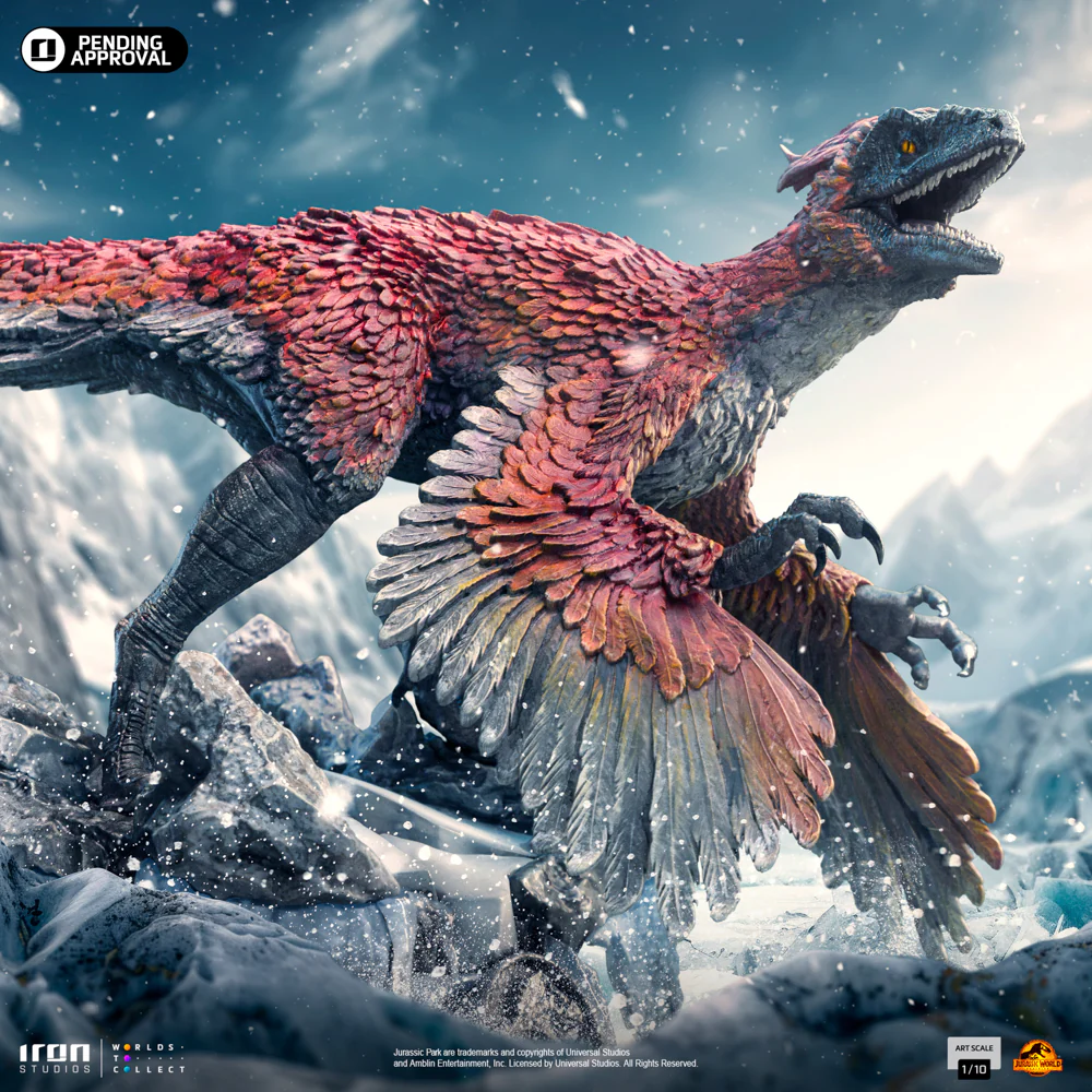 Statue Pyroraptor. Jurassic World: Dominion Art Scale 1/10 Iron Studios - Image 12