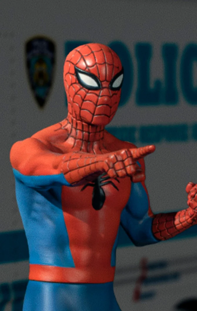 SpiderMan 60's  SpiderMan Animated Series  Art Scale 1/10  Iron Studios