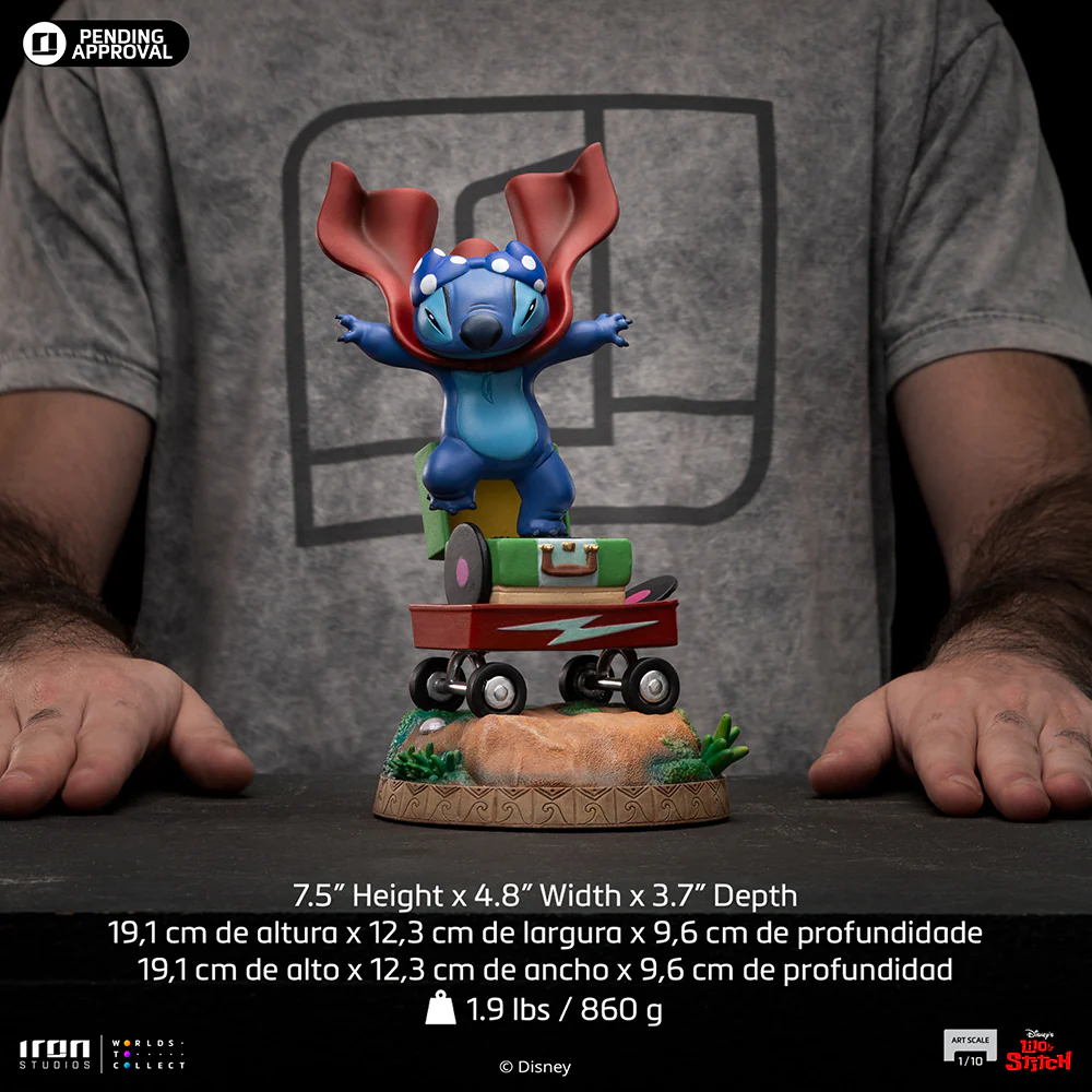 Statue Stitch (Laundry Version) Lilo and Stitch Art Scale 1/10 Iron Studios - Image 5