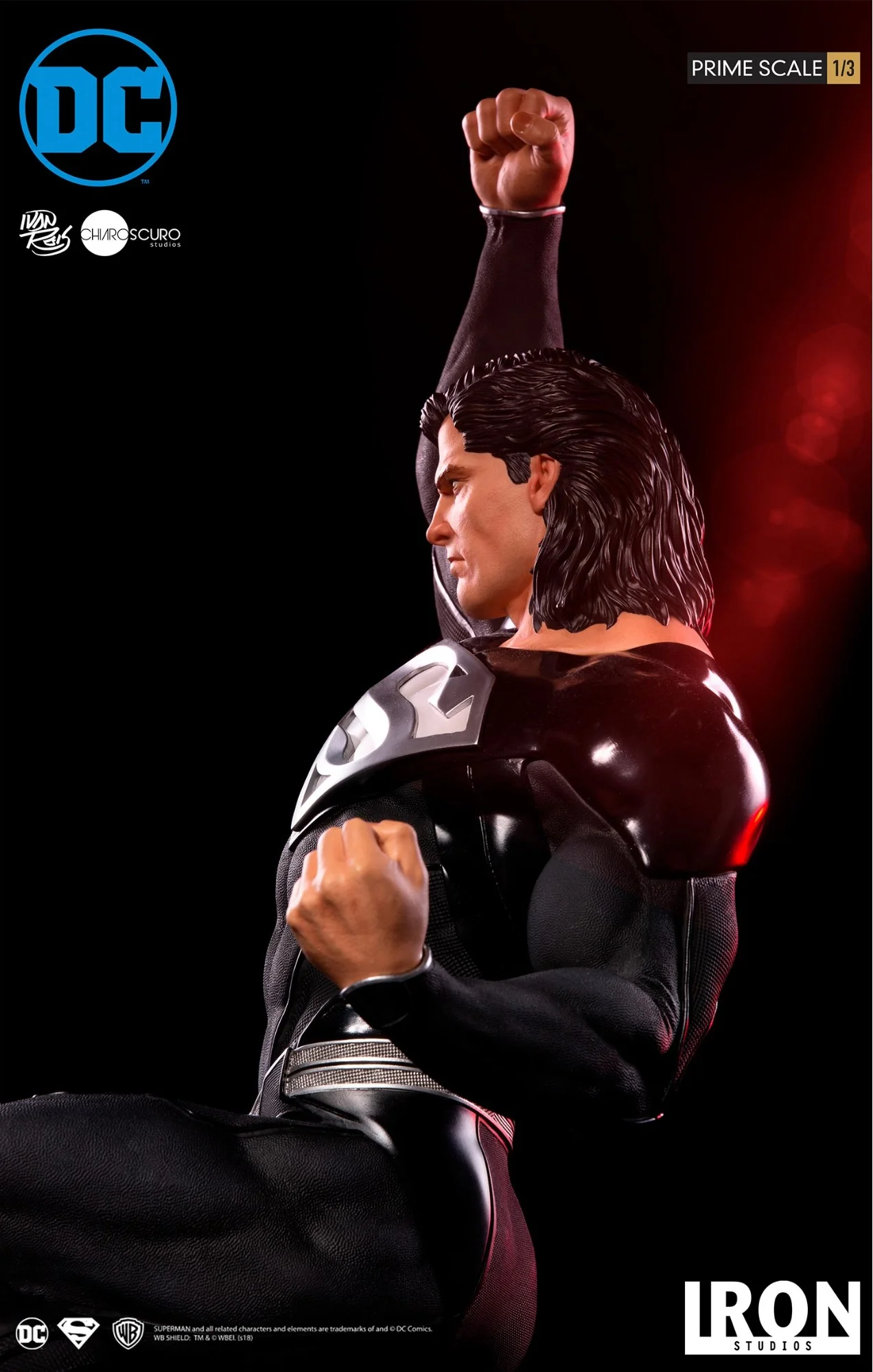 Statue Superman (Black Suit) - By Ivan Reis - DC Comics - Prime Scale 1/3 - Iron Studios - Image 5