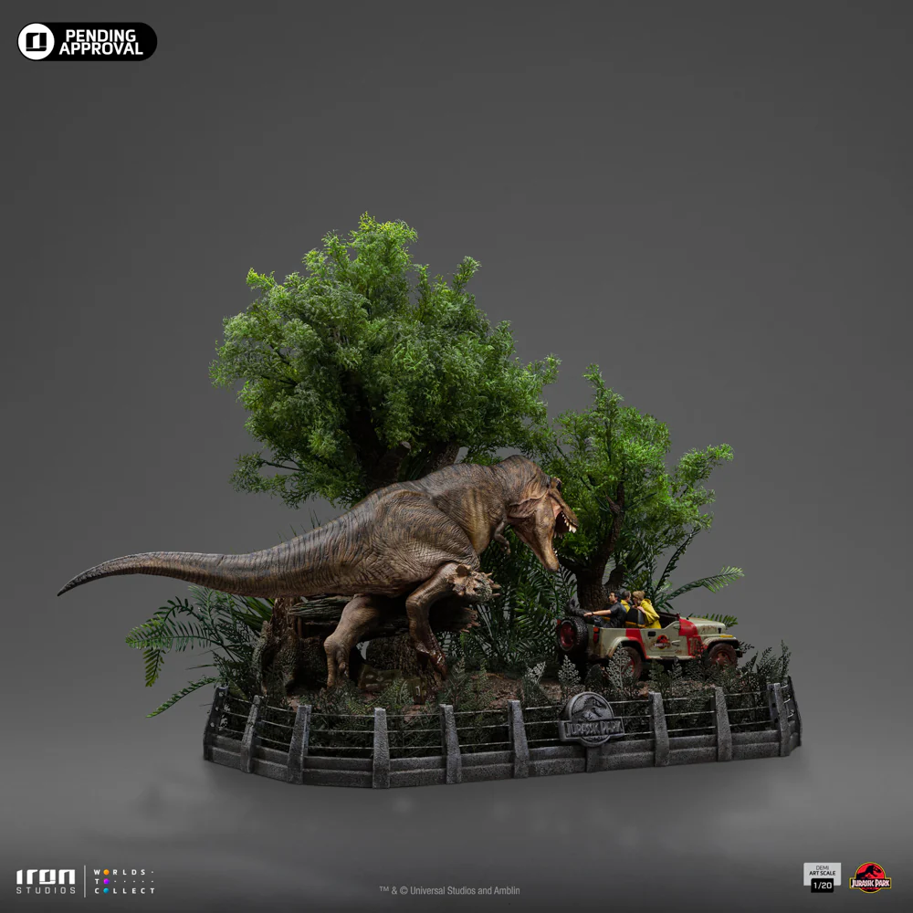 T-Rex Chase - Jurassic Park - Demi Art Scale 1/20 - Iron Studios - Image 4