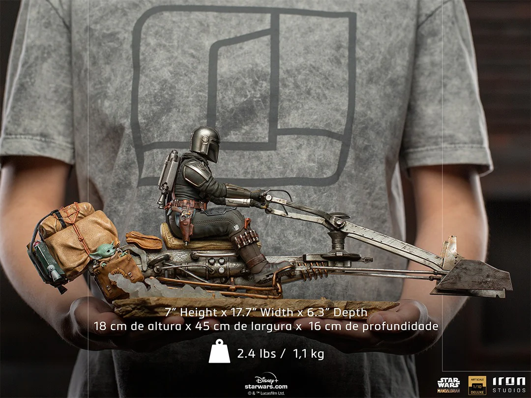 The Mandalorian on Speederbike Star Wars: The Mandalorian Art Scale 1/10 Iron Studios - Image 11